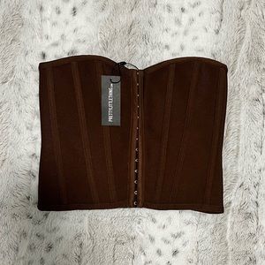Pretty Little Thing| Chocolate/Brown Corset Top